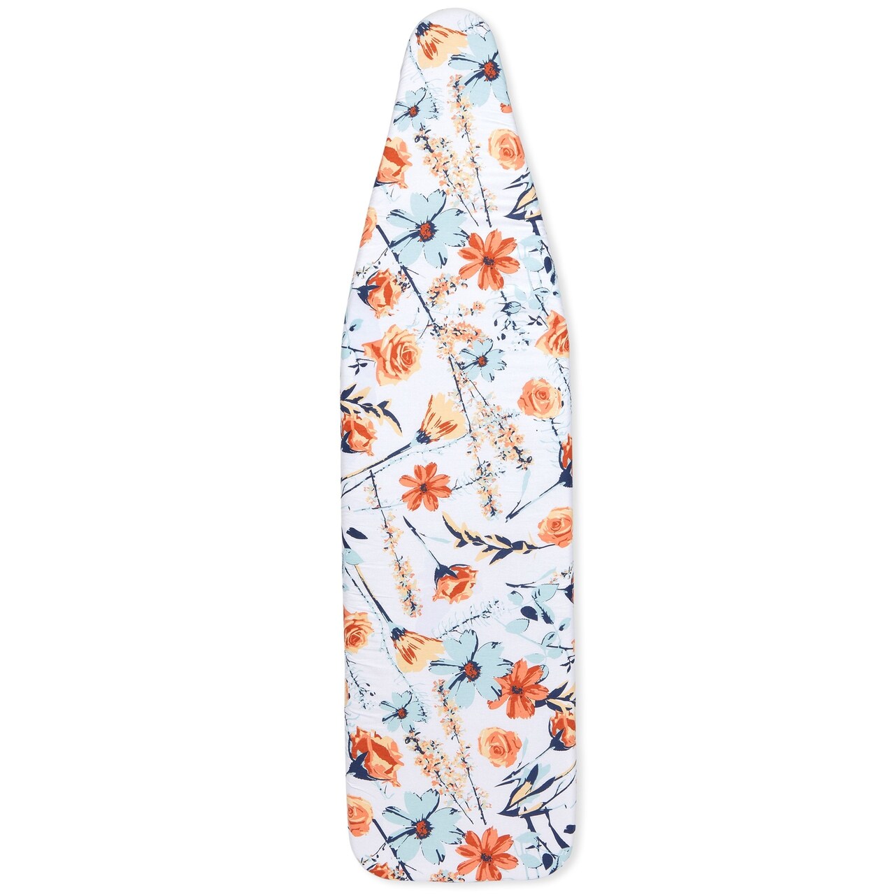 Juvale Ironing Board Cover & Pad - Standard Size 15 x 54 in, Multicolor Floral Print - Extra-Thick Laminated Cotton & Foam Padding with Drawstring Fit - Slip-On Iron Board Cover